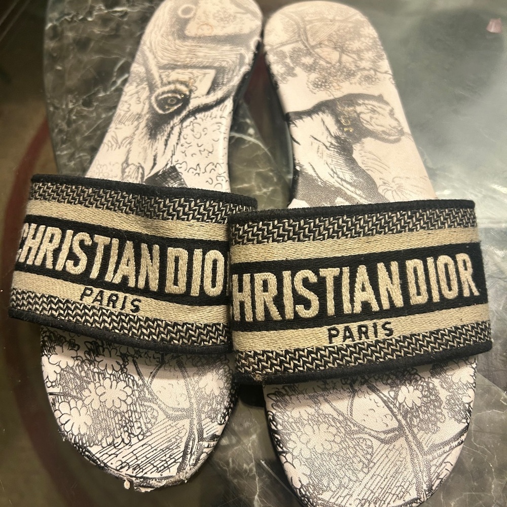 DIOR DWAY SLIDES TIMELESS STYLE GRAY - Picture 9 of 11